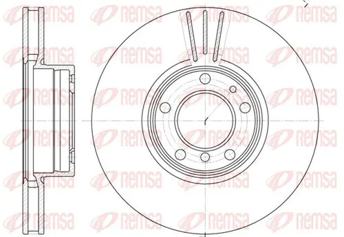 Brake disc front axle - 2x,