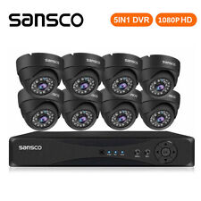 SANSCO HD 1080P Home Security CCTV System 4CH 8CH DVR 2MP Camera Outdoor Motion