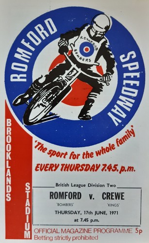 Romford crewe speedway - romford, v