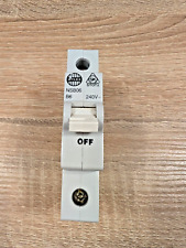 WYLEX NSB06 6 AMP TYPE 2 M6 MCB CIRCUIT BREAKER NSB06 STOTZ NSB WHITE ROCKER