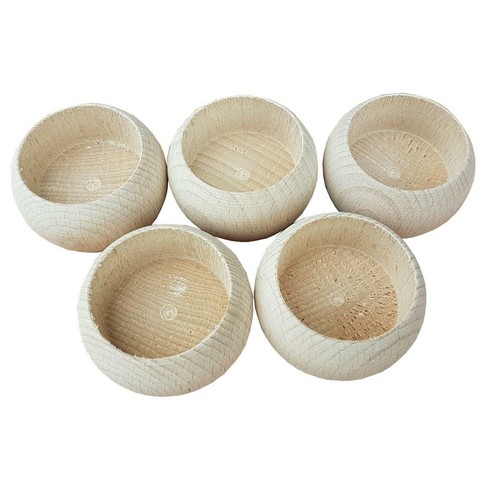 Wooden candle holders set of - wooden,