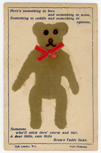1910 novelty postcard felt - 1910,