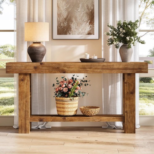 Solid wood console - 63'',