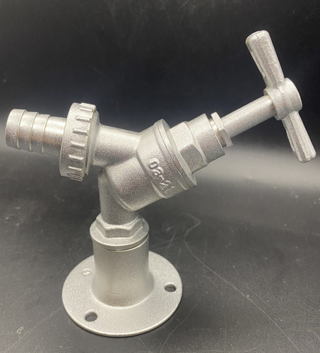 Bright silver garden tap - bright,