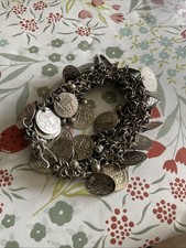 Vintage boho tribal coin charm - vintage,