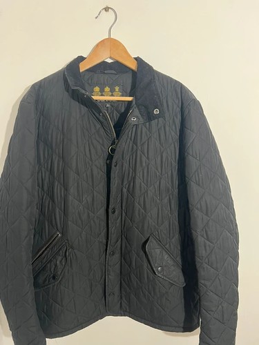 Barbour black quilted jacket - black,
