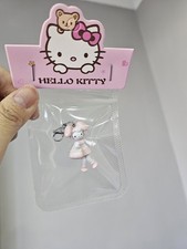 Hello Kitty Keyring Enamel Bag Charm Kawaii Sanrio Clip On Keychain