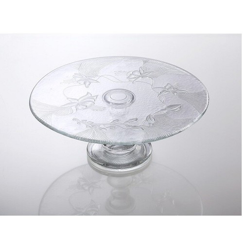 Large glass display cake stand - glass,