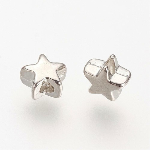 Small star spacer beads - small,