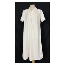 VTG antique white country cotton night shirt night dress nightdress Victorian M