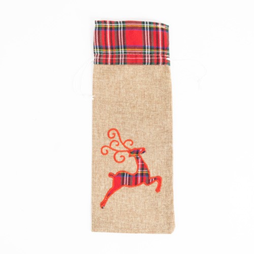 Stag tartan natural hessian - stag,