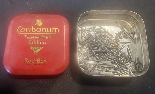 Vintage red tin - tin, with