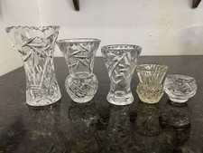 Lot of 5 Vintage Cut Crystal