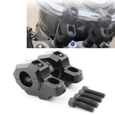 Black Handlebar Riser Lift Clamp Adapter Kit For Kawasaki Z900C Z900RS 2017-2020