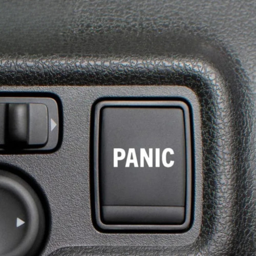 Panic button car - panic, decal