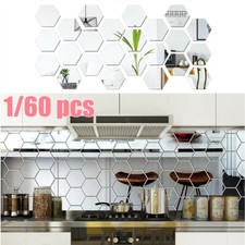 1/60 3D Hexagon Mirror Tiles