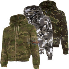Mens Army Camo Zipped Hoody Top Fleece UTP Hoodie Jacket Multicam MTP Full Zip