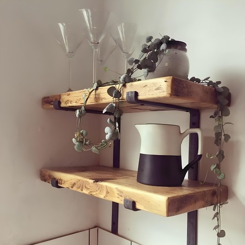 Rustic wooden shelf - rustic,