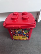 Vintage Lego 1992 Red Storage bucket Tub Taken From Set 2195