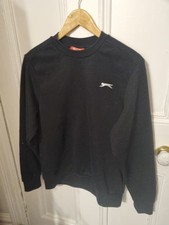 Slazenger Mens Black Sweater Jumper In Size Small