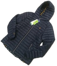 NEW Joules Hooded Showerproof Snug Puffer Jacket Size 12 Navy BNWT
