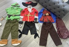 Vintage Disney Dressing Up Costumes Age 3-4 Peter Pan Captain Hook  Hercules