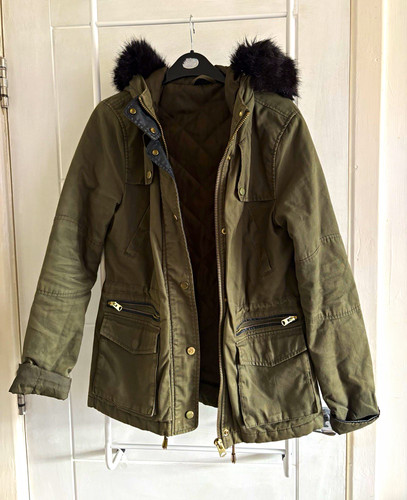 Topshop khaki green parka - topshop,