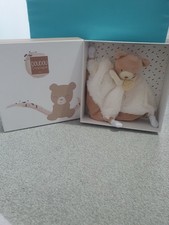 Doudou Et Compagnie Neutral Bear Baby Comforter Soother Soft Toy Blanket Blankie