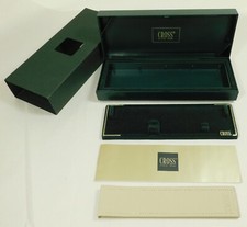 Vintage Cross 2142 Pen Presentation Retail Box Case Empty With Leather Pouch &c