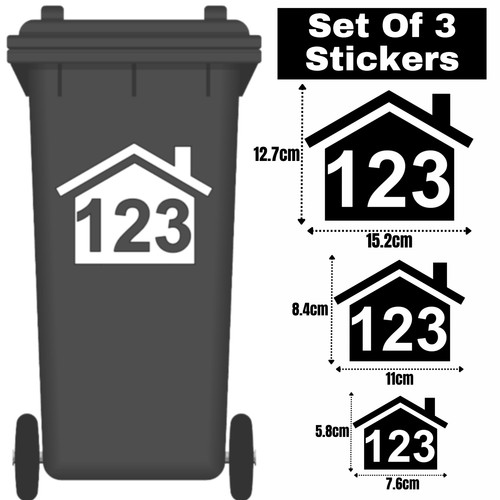 White wheelie bin - white, house