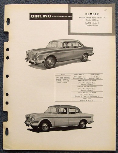 Humber super snipe hawk - super,
