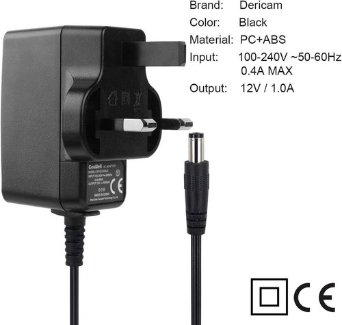 12v adapter uk power - ac/dc,