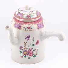 Antique Chinese Porcelain Chocolate Pot Famille Rose Export Qianlong Qing 18th C