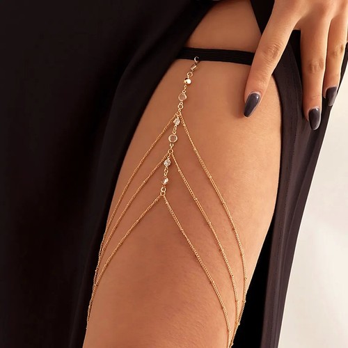 Boho crystal thigh - crystal, chain