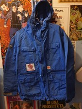 NBHD Neighborhood - Blue Parka Style Coat Hooded Jacket With Patches - Rare!!