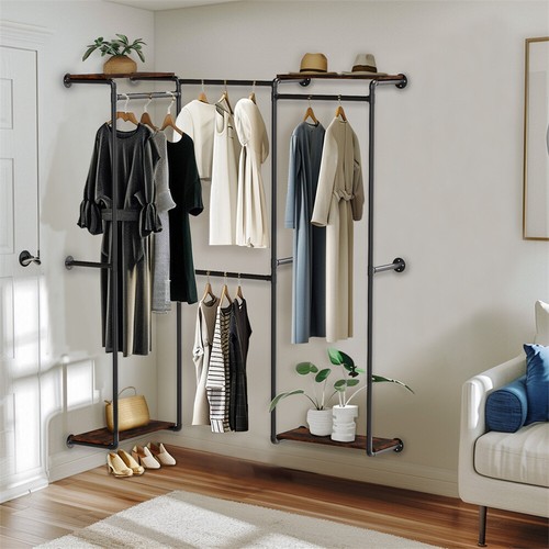 Industrial pipe clothing rack - clothing,