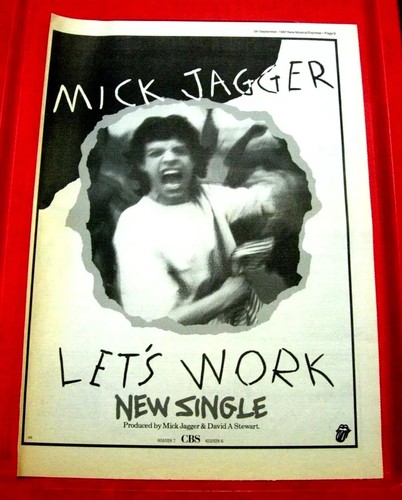 Mick jagger let work vintage - mick, let's