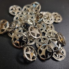 25X  Silver Western Texas Star