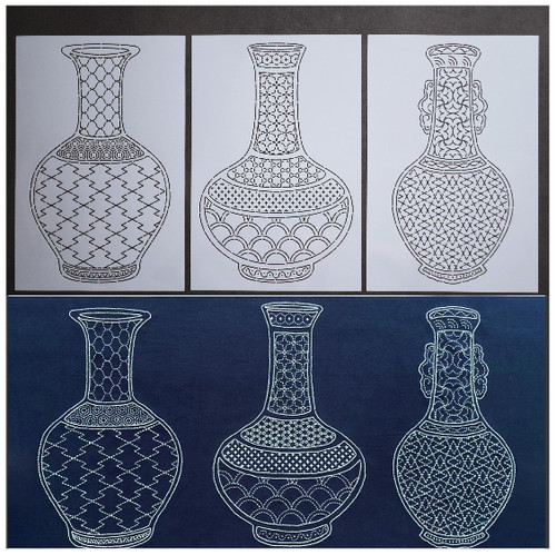 Reusable sashiko stencil - stencil, |
