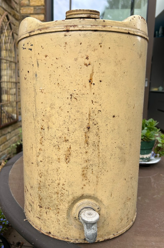 Vintage paraffin oil drum can - vintage,