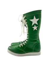 pro wrestling boots, Green