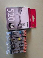 8x Canon PG-420 Black CLI-521 Cyan Magenta Black(X3) Yellow Grey Ink Cartridges