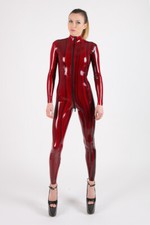 Women balck red bicolor Latex