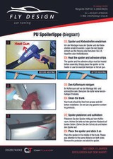 Rear spoiler suitable for Audi