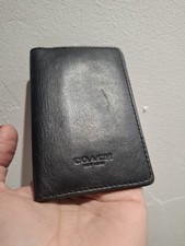 Coach Black Mens Leather Card