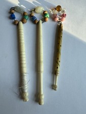 3 DELIGHTFUL ANTIQUE BONE LACE