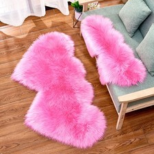 Fluffy Rugs Large Shaggy Area Rug Anti-Slip Soft Mat Living Room Bedroom Carpet