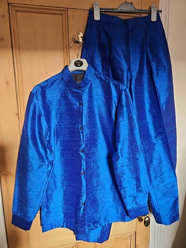 New unworn peacock blue raw - new,