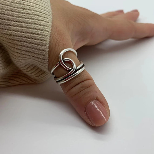 Knot thumb ring 925 sterling - thumb,