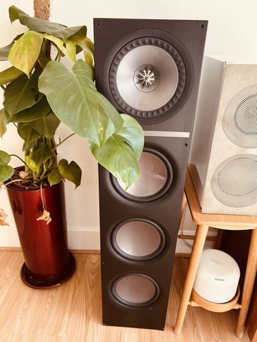 Kef q900 black floor standing - black,